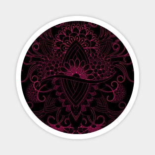 Minimalist Medallion Flower art-Sacred Mandala Flower Magnet